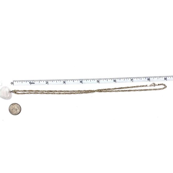 Heart Shape on gold plated bail faux moon stone pendant 18" 925 Silver Chain - Picture 4 of 4